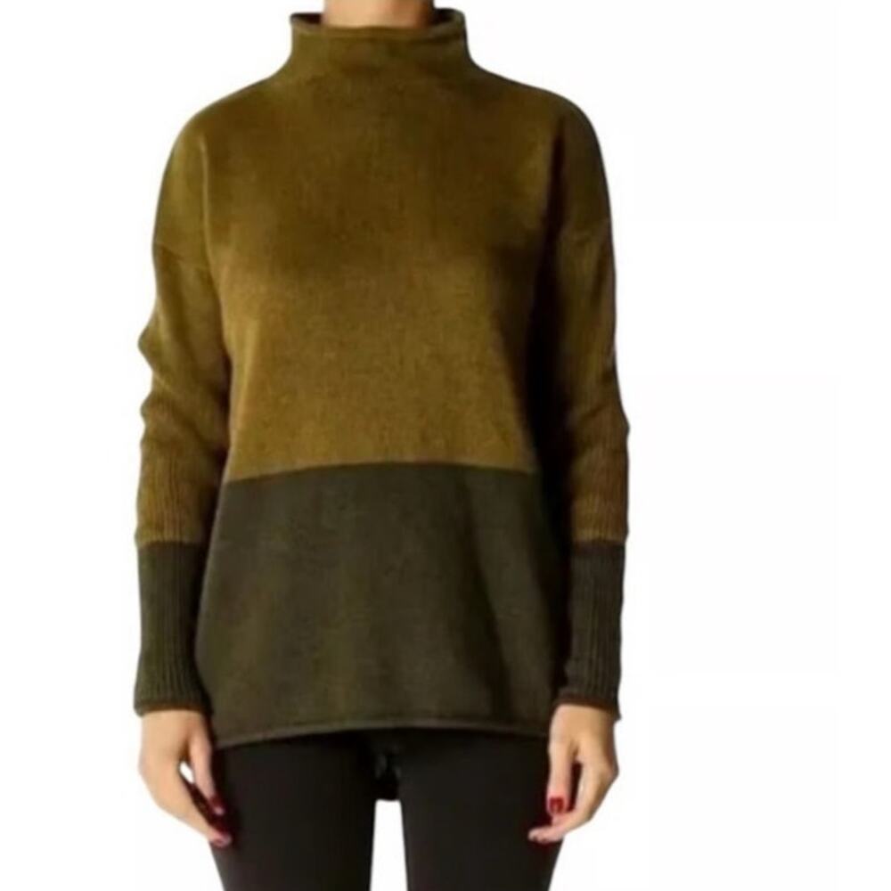 Tahari Funnel Neck Long Sleeve Pullover Knit Sweater US Women's XS